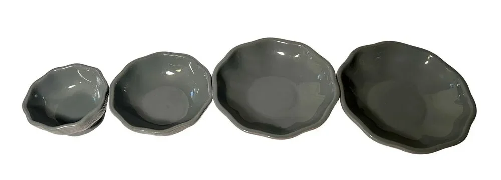 Temp-tations Gray Woodland Nesting Pedestal  Bowl Set of 4